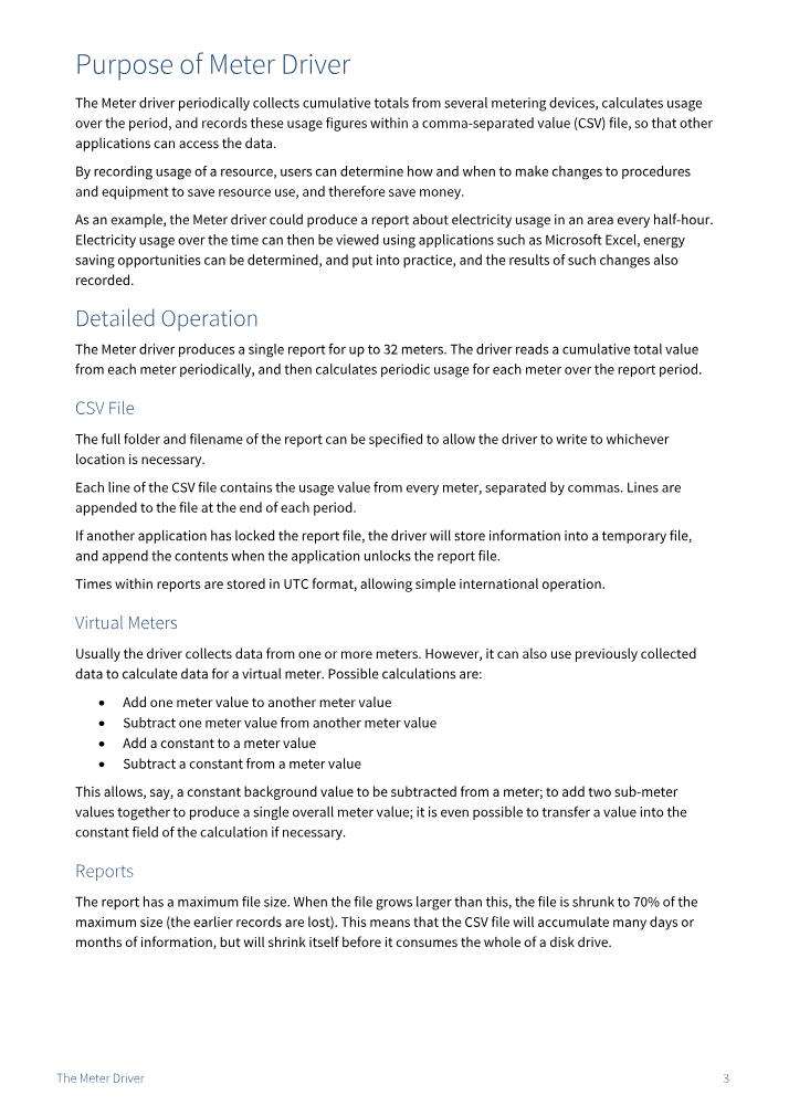 Preview thumbnail of page 3 of the Meter Driver Manual PDF document.